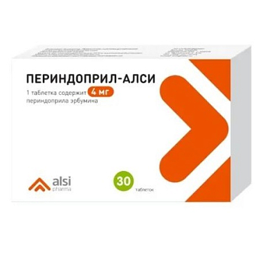 Купить Периндоприл-Алси 4 мг 30 шт таблетки