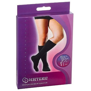 Купить Интекс гольфы компрессионные мужские 1 класс компрессии размер S чёрные