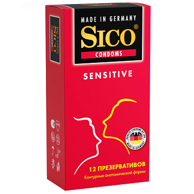 Купить Sico Sensitive 12  шт презервативы контурные