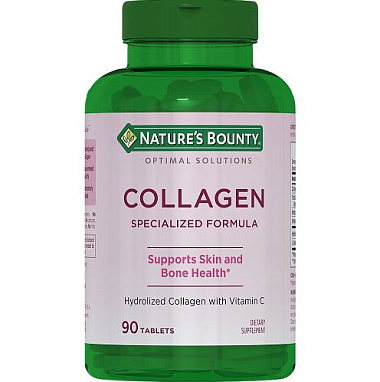 Купить Nature's Bounty Гидролизованный Коллаген с Витамином С 90 шт таблетки