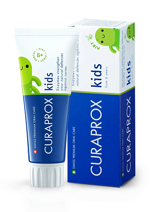 Купить Curaprox Kids 1450 ppm 60 мл паста зубная мята