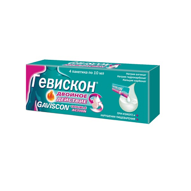 Купить Гевискон Двойное Действие суспензия для внутреннего применения 10мл №4 мята