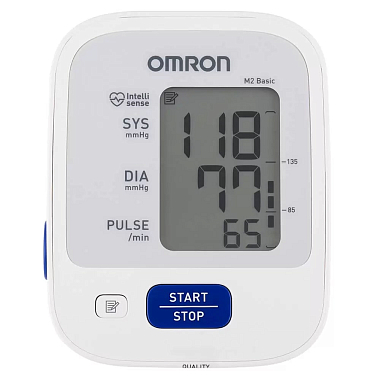 Купить Omron M2 Basic HEM-7121-ALRU тонометр автоматический плечевой с адаптером и универсальной манжетой 22-42 см