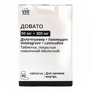 Купить Довато 50 мг + 300 мг 30 шт таблетки покрытые пленочной оболочкой