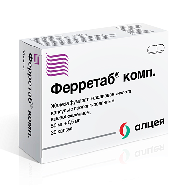 Купить Ферретаб Комп 30 шт капсулы с пролонгированным высвобождением