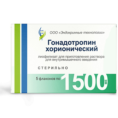 Купить Гонадотропин Хорионический 1500 МЕ 5 шт лиофилизат для внутримышечного введения (без растворителя)