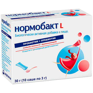 Купить Нормобакт - L 3 г 10 шт порошок саше для детей с 1 месяца