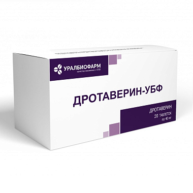 Купить Дротаверин-УБФ 40 мг 20 шт таблетки