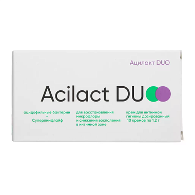 Купить Ацилакт Duo 10 шт крем для интимной гигиеныдозированный