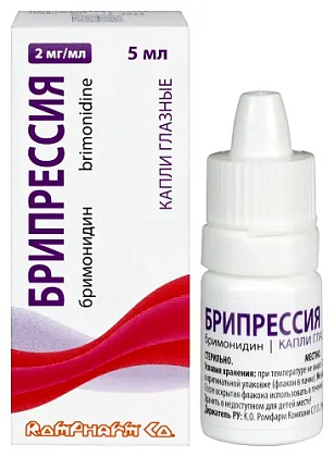 Купить Брипрессия 2 мг/мл 5 мл капли глазные