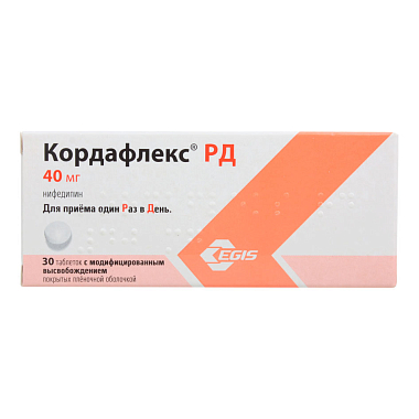 Купить Кордафлекс РД таблетки по с контролир высвоб  40мг №30
