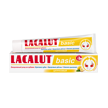 Купить Lacalut Basic зубная паста 75мл цитрусовый вкус
