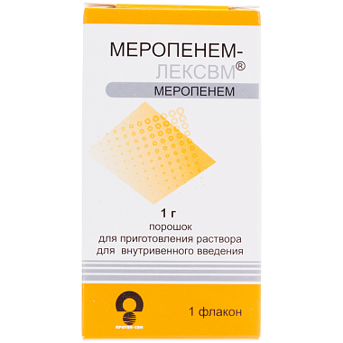 Купить Меропенем-ЛЕКСВМ 1 г 1 шт порошок для приготовления раствора для внутривенного введения флакон