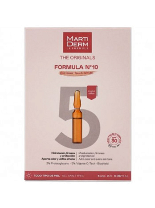 Купить MartiDerm The Originals Formula Nº10 HD Color Touch SPF 30 2 мл 5 шт ампулы