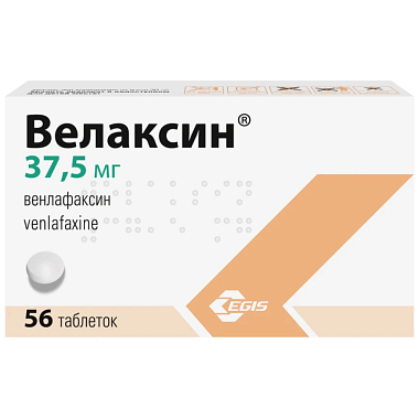 Купить Велаксин 37,5 мг 56 шт таблетки