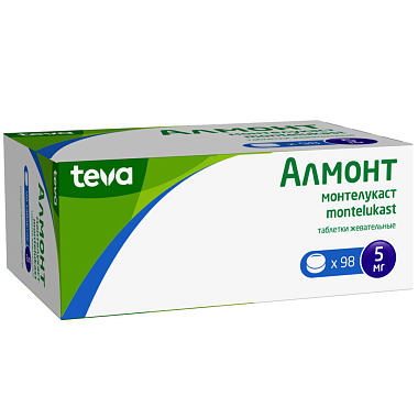 Купить Алмонт 5 мг 98 шт таблетки жевательные