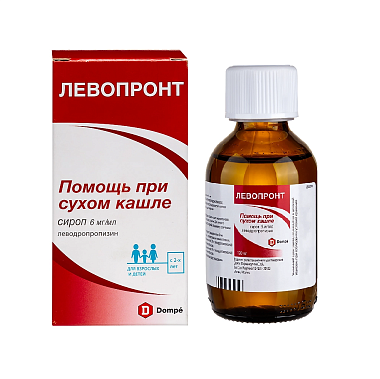 Купить Левопронт 0,006 г/мл 120 мл сироп флакон