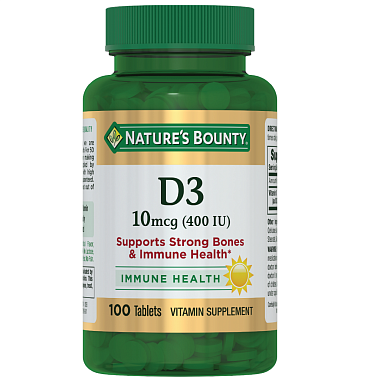 Купить Nature's Bounty Витамин Д3 400 МЕ 100 шт таблетки