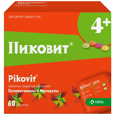 Купить Пиковит 60 шт таблетки покрытые оболочкой