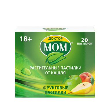 Купить Доктор Мом 20 шт пастилки фруктовые