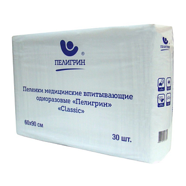 Купить ПелигринКлассик простыни 30 шт 60 см × 90 см одноразовые впитывающие