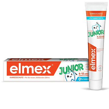 Купить Elmex Junior 75 мл зубная паста для детей от 6 до 12 лет