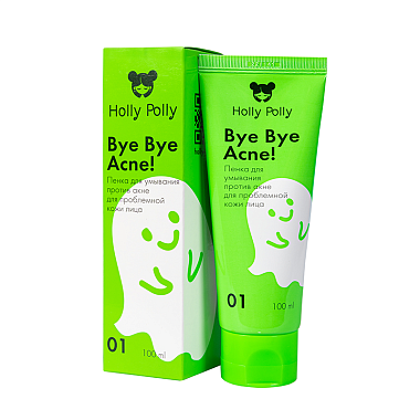 Купить Holly Polly Bye Bye Acne 100 мл пенка для умывания против акне-воспалений