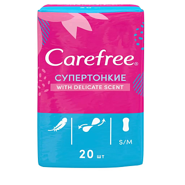 Купить Carefree Cotton Fresh прокладки гигиенические №20 экстракт хлопка