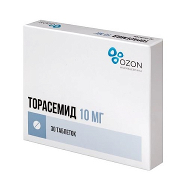 Купить Торасемид 10 мг 30 шт таблетки