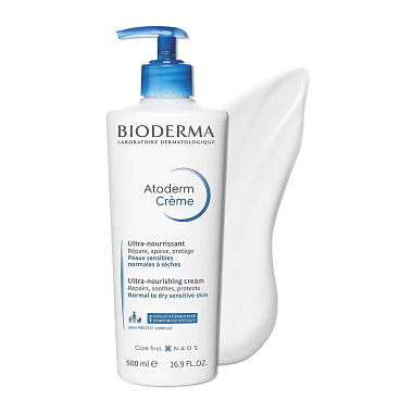 Купить Bioderma Atoderm Крем для нормальной и сухой чувствительной кожи, 500 мл