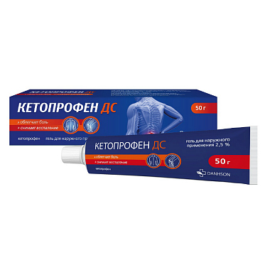 Купить Кетопрофен ДС гель д/наружн примен 2,5% 50г