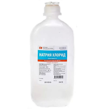 Купить Натрия Хлорид  раствор д/инф 0,9% 400мл №20