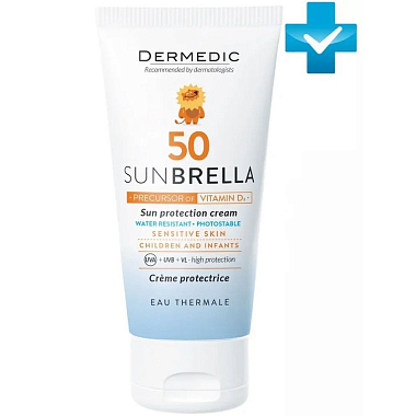 Купить Dermedic Sunbrella Baby 50 мл крем солнцезащитный SPF-50 детский для лица