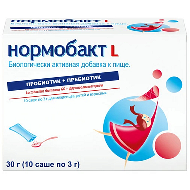 Купить Нормобакт - L 3 г 10 шт порошок саше для детей с 1 месяца