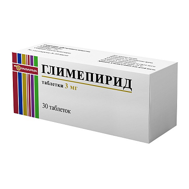 Купить Глимепирид 3 мг 30 шт таблетки