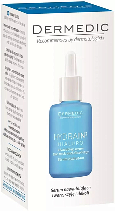 Купить Dermedic Hydrain3 Hialuro 30 г сыворотка для лица шеи и декольте увлажняющая