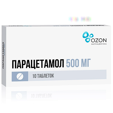 Купить Парацетамол 500 мг 10 шт таблетки