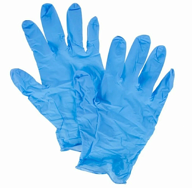 Купить Перчатки 50 пар нитриловые смотровые нестерильные неопудренные текстурированные голубые р.M