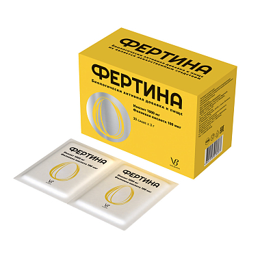 Купить Фертина Инозит 1000 мг Фолиевая кислота 100 мкг 3 г 30 шт порошок саше