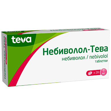 Купить Небиволол-Тева 5 мг 28 шт таблетки