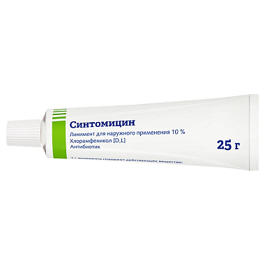 Купить Синтомицин 10% 25 г линимент