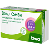 Купить Валз Комби 5 мг + 160 мг 28 шт таблетки покрытые пленочной оболочкой