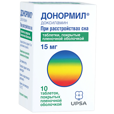 Купить Донормил 15 мг 10 шт таблетки покрытые пленочной оболочкой