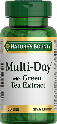 Купить Nature's Bounty Мультидэй с экстрактом листьев зеленого чая 50 шт таблетки