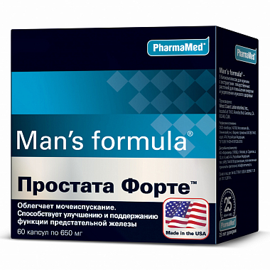 Купить Man's formula Простата Форте 510 мг 60 шт капсулы в блистере