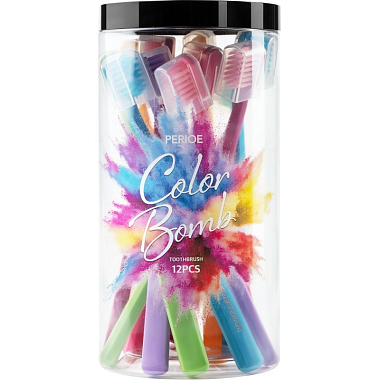 Купить Perioe Color Bomb 12 шт набор щеток зубных мягкие