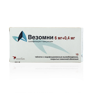 Купить Везомни 6 мг + 0,4 мг 30 шт таблетки покрытые пленочной оболочкой с модифицированным высвобождением
