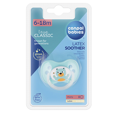 Купить Canpol Babies размер 6-18 мес пустышка латексная бирюзовая