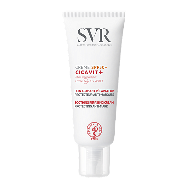 Купить SVR Cicavit+ SPF 50+ 40 мл крем успокаивающий для поврежденной и раздраженной кожи