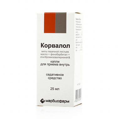 Купить Корвалол капли для внутреннего применения 25мл (Марбиофарм)